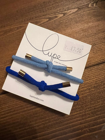 Blue Bracelet/Hair Tie Set